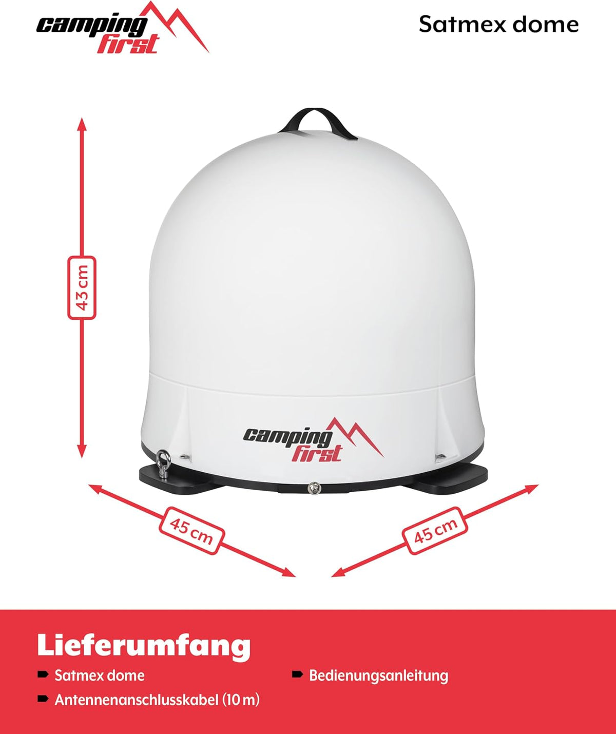2026 Satmex Dome – Mobile vollautomatische Sat-Antenne – Weiß