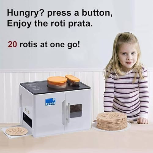 2026 Vollautomatische Roti-Machine - Elektrischer Flachbrot-Broter für Roti, Tortillas, Pfannkuchen - One-Click-Produktion von 20 Stücken auf einmal, 110V