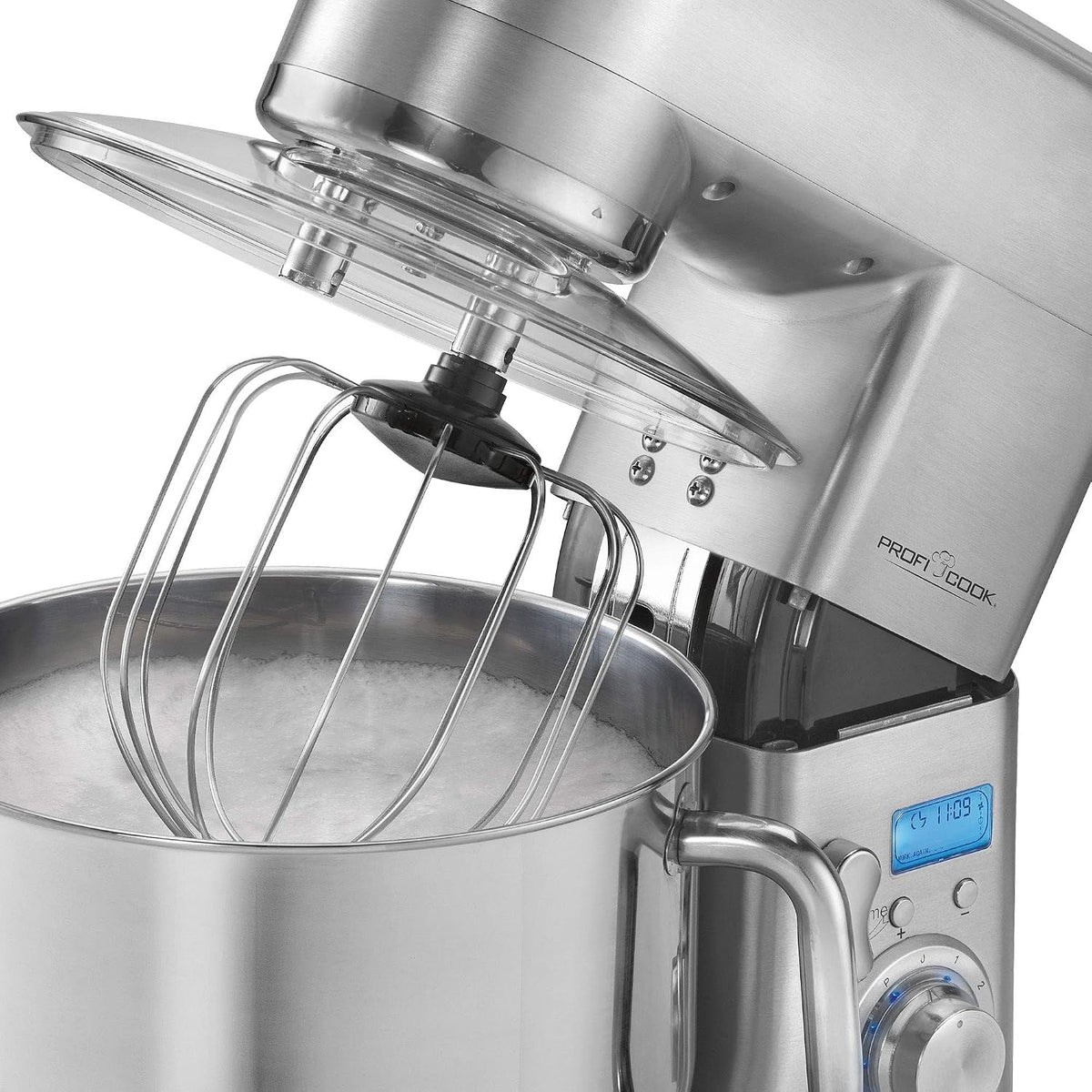 2026 ProfiCook® Küchenmaschine mit XXXL-Edelstahlschüssel | Rühgerät 10L mit 1500W Motor | Knetmaschine inkl. Haken & Schneebesen | Teigknetmaschine Spritzschutz mit Nachfüllöffnung | PC-KM 1096