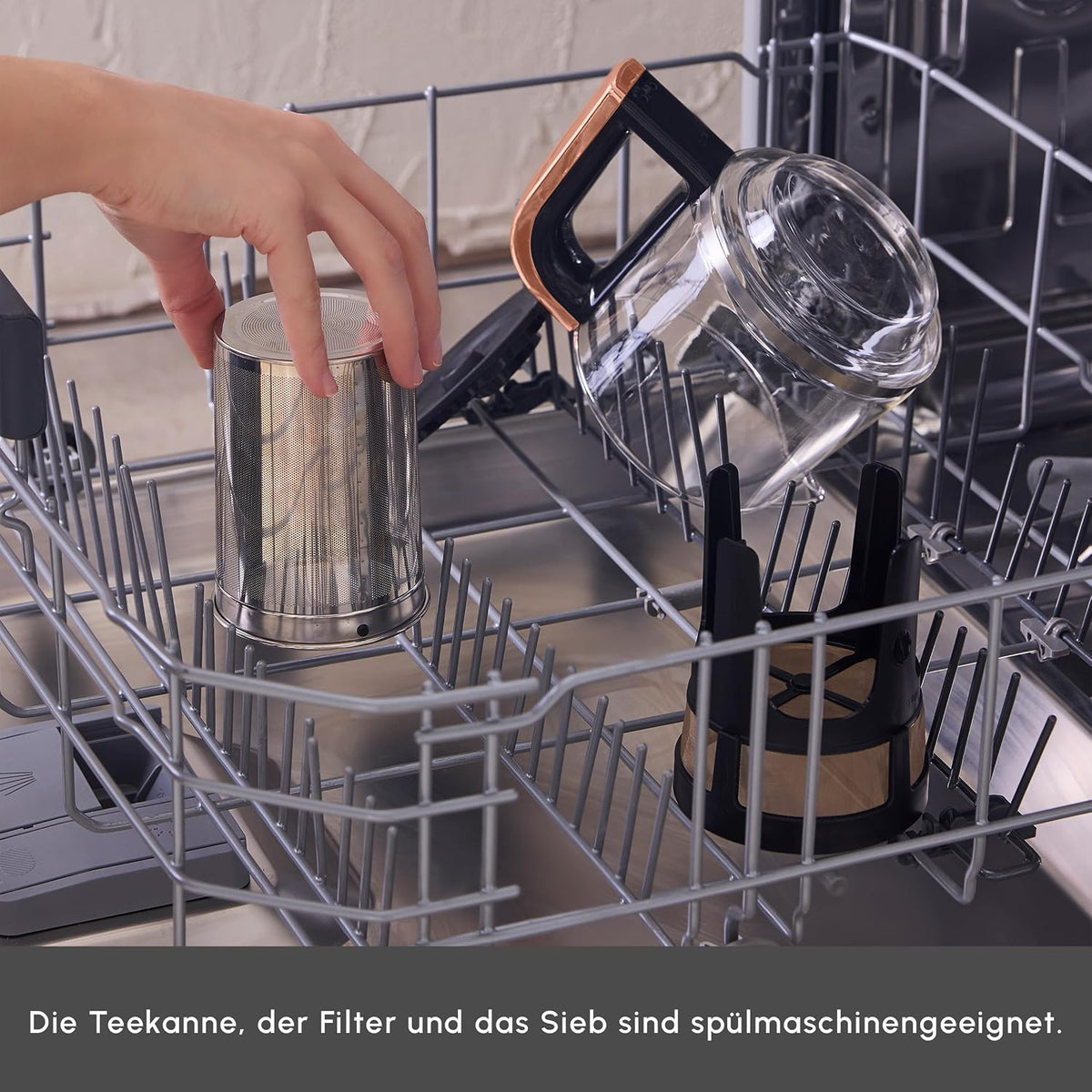 2026 Karaca Caysever Robotea Pro 4-in-1 Sprechender Automatischer Teekocher & Caydanlik, Filterkaffeemaschine, Breiwassererwärmer und Wasserkocher Teemaschine, 2500W, Space Gray Türkische Teekanne
