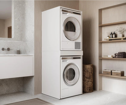 2026 Waschmaschinenschrank Hochschrank Badschrank für Waschmaschine und Trockner 187x65x66 cm Weiß 66 cm breit