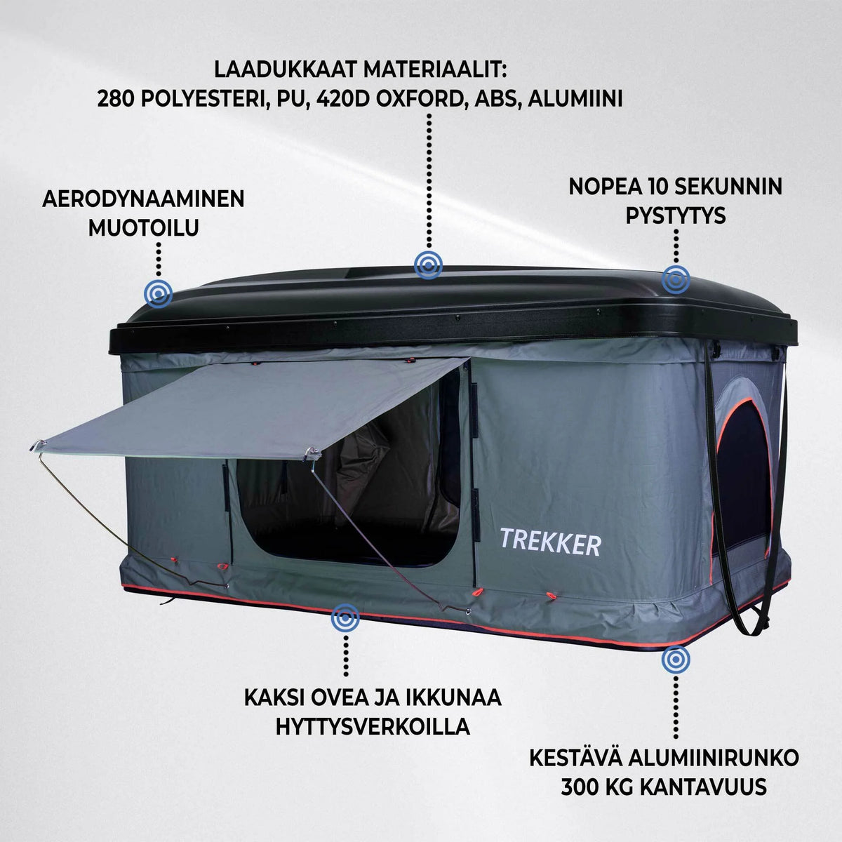 2026 Trekker Dachzelt Hut M, grau
