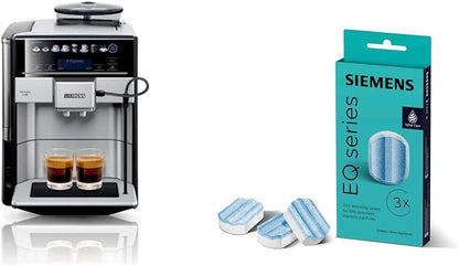 2026 SIEMENS Kaffeevollautomat EQ6 plus s700 TE657503DE, für viele Kaffeespezialitäten, Milch-Aufschäumdüse, Keramikmahlwerk, Doppeltassenfunktion, Antikalk, automatische Dampfreinigung, 1500 W, edelstahl