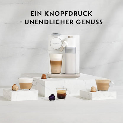 2026 Nespresso De'Longhi EN640.W Gran Lattissima Kaffeekapselmaschine mit automatischem Milchsystem,19 Bar Druck, 1400W,Weiß