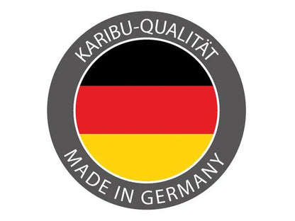 2026 Karibu Gartenhaus »Carlos«, Satteldach, Witterungsschutz, Tür mit 3 Lichtausschnitten