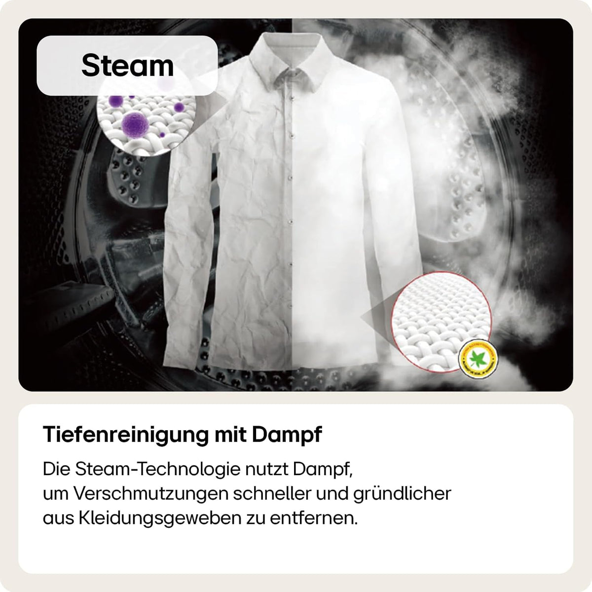 2026 LG F4WV7080, Klasse A, Frontlader-Waschmaschine 8 kg, 1400 U/Min, AI Direct Drive, Wi-Fi, Tiefenreinigung mit Dampf, Groe Kapazitt, TRIPLE A, Auentür aus Sicherheitsglas, 62 x 60 x 85 cm Wei