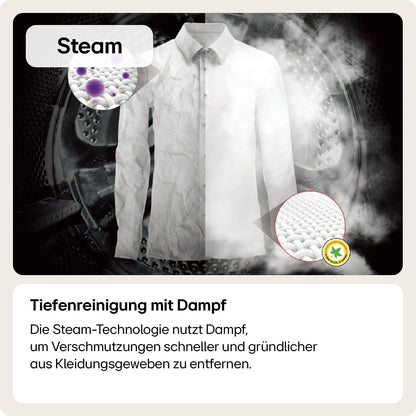 2026 LG F4WV7080, Klasse A, Frontlader-Waschmaschine 8 kg, 1400 U/Min, AI Direct Drive, Wi-Fi, Tiefenreinigung mit Dampf, Groe Kapazitt, TRIPLE A, Auentür aus Sicherheitsglas, 62 x 60 x 85 cm Wei