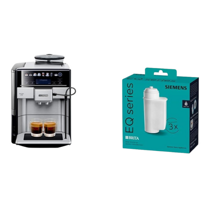 2026 SIEMENS Kaffeevollautomat EQ6 plus s700 TE657503DE, für viele Kaffeespezialitäten, Milch-Aufschäumdüse, Keramikmahlwerk, Doppeltassenfunktion, Antikalk, automatische Dampfreinigung, 1500 W, edelstahl