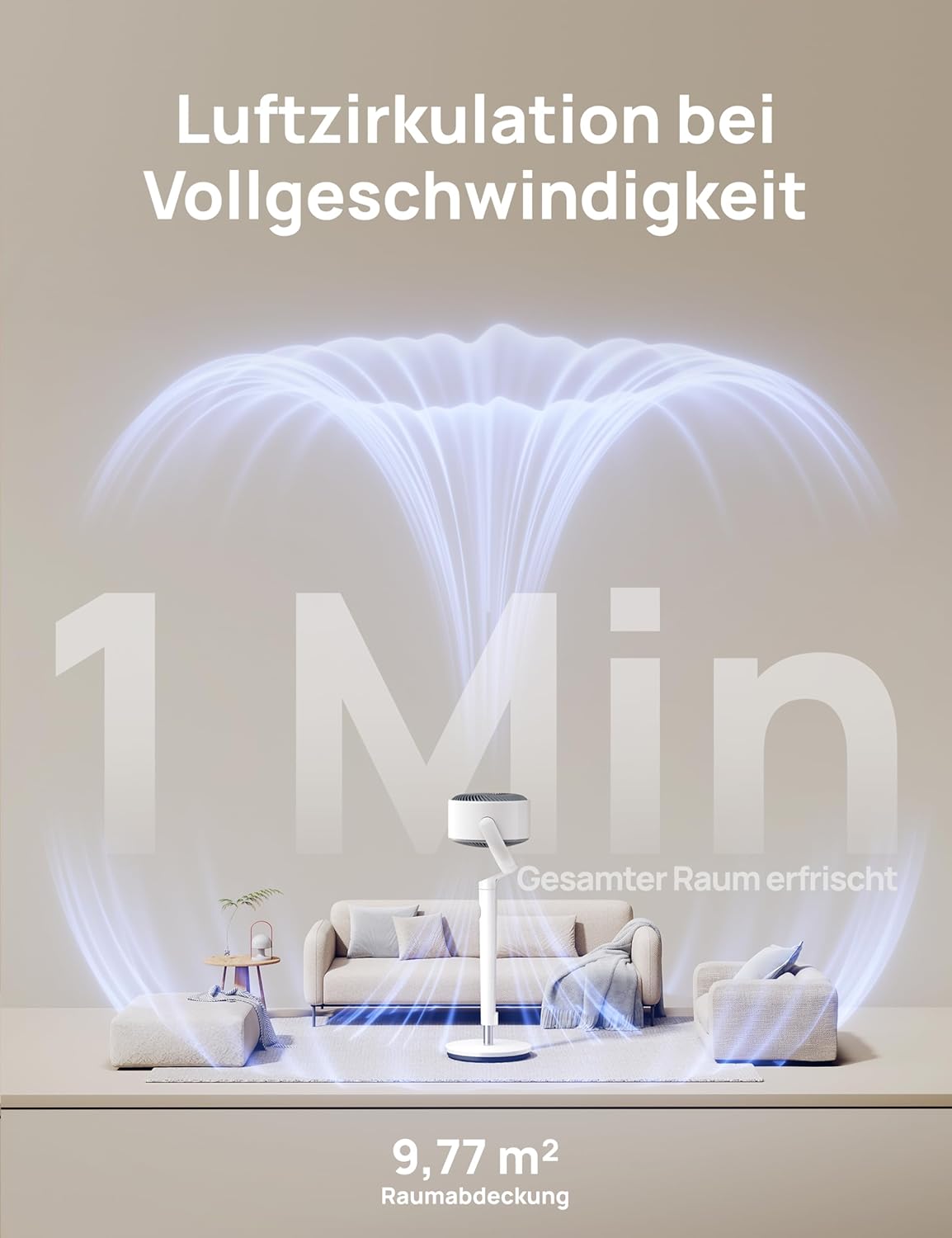 2026 Dreo Smart Standventilator mit RGB Light, 120° +120° Oszillierender Ventilator mit Fernbedienung, 20dB Leiser Bodenventilator für Schlafzimmer, 8H Timer, Silber