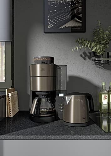 2026 Melitta AromaFresh - Filterkaffeemaschine - mit Glaskanne - integriertes Mahlwerk - Timer Funktion - 10 Tassen - Pure Black