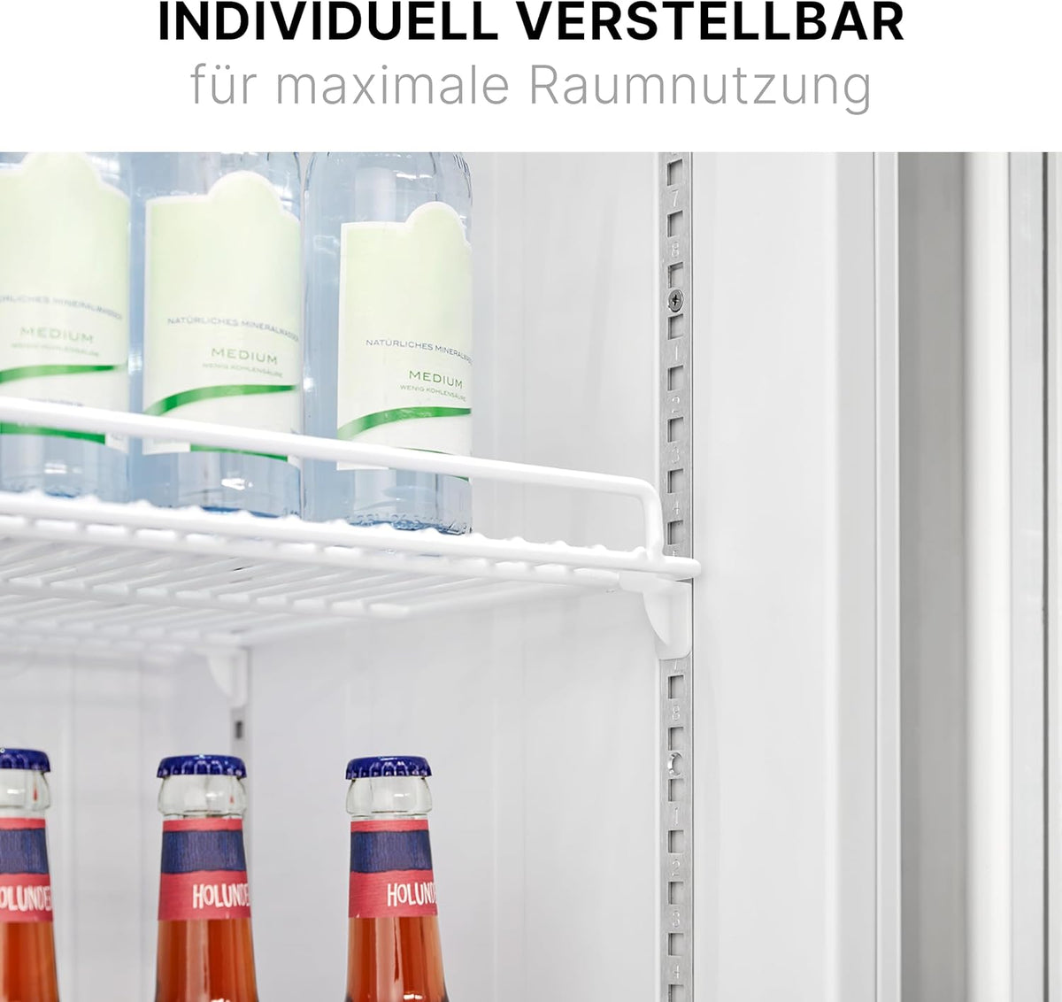 2026 Bomann Kühlschrank mit Glastür | Getränkekühlschrank abschließbar | 6 höhenverstellbare Ablagen | 30kg je Ablage | 347 Liter | Kühlschrank groß | Flaschenkühlschrank m. LED-Licht | KSG 7351 schwarz