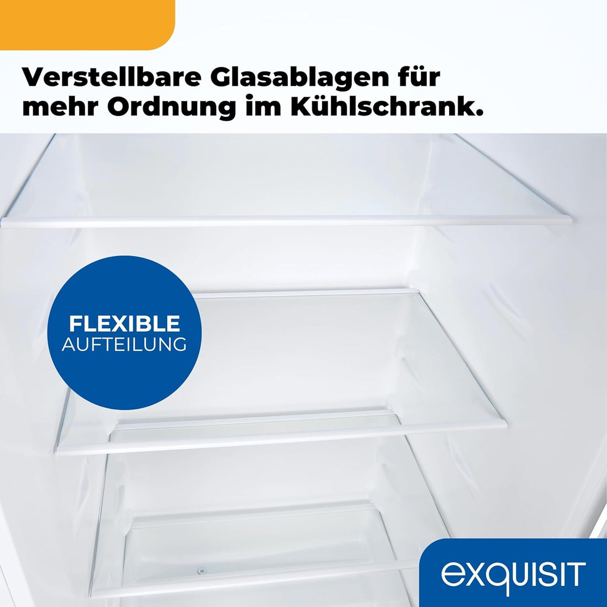 2026 Exquisit Kühlschrank ohne Gefrierfach, Großer Kühlschrank, 5 Ablagen, 242 Liter, Vollraumkühlschrank 143 cm hoch, KS5320-V-H-040E weiss