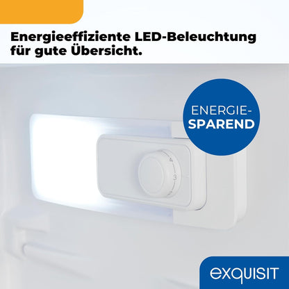 2026 Exquisit Kühlschrank ohne Gefrierfach, Großer Kühlschrank, 5 Ablagen, 242 Liter, Vollraumkühlschrank 143 cm hoch, KS5320-V-H-040E weiss