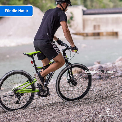 2026 Bergsteiger Kodiak 26 Zoll, 29 Zoll Mountainbike, Scheibenbremse, Shimano 21 Gang-Schaltung, Vollfederung, Fully MTB für Jungen, Mädchen, Damen & Herren