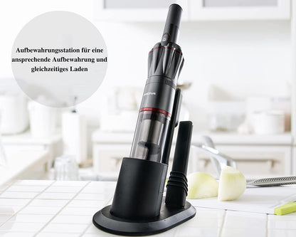2026 Genius Neu Invictus One 1.0 Handstaubsauger 12-TLG grau - Handsauger beutellos & kabellos mit 11000PA | HEPA Filter, Lithium Ionen Akku, Tierhaarbürste, Behälter 180ml
