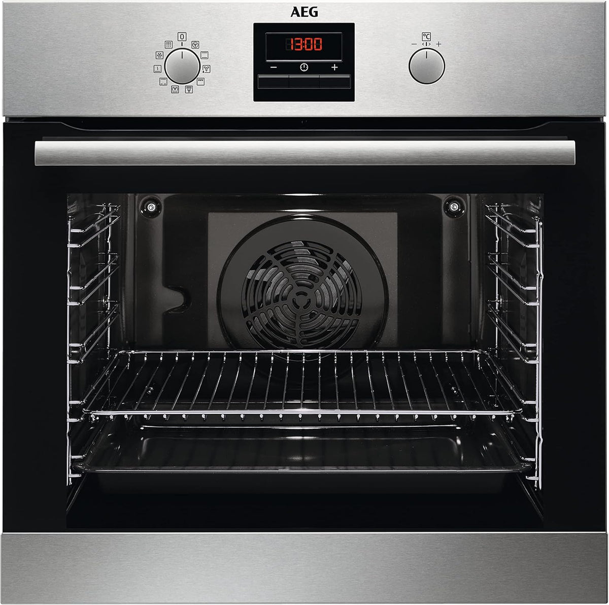 2026 AEG Einbaubackofen – Serie 5 Ringheißluft: Gleichmäßige Garergebnisse auf 3 Ebenen – Pyrolyse Selbstreinigung – 25 Automatikprogramme – LED-Touchdisplay – Schnellaufheizung – Schwarz – BPE53516AB