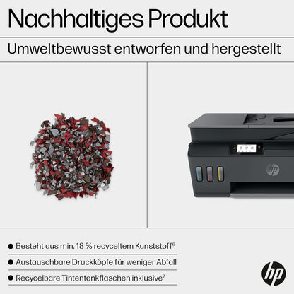 2026 HP Smart Tank 7605 4-in-1 Multifunktionsdrucker (WLAN; Duplex; ADF) – 3 Jahre Tinte inklusive, 3 Jahre Garantie, großer Tintentank, hohe Reichweite, Drucken in hoher Qualität