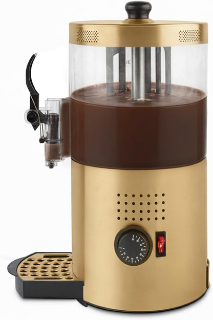 2026 H.Koenig Spender für heiße Schokolade SHK804, Edelstahl, 1200 W, abnehmbarer Behälter mit 3 l, Thermotast, verstellbar, Warmhaltefunktion, Tropfschutz, spülmaschinengeeignet