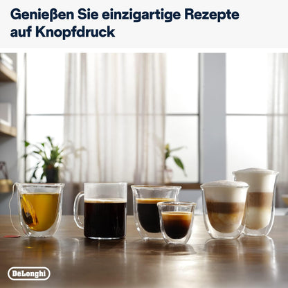 2026 De'Longhi Magnifica Evo ECAM 292.81.B Kaffeevollautomat mit LatteCrema Milchsystem, 7 Direktwahltasten für Cappuccino, Espresso und weitere Kaffeespezialitäten, 2-Tassen-Funktion, Schwarz