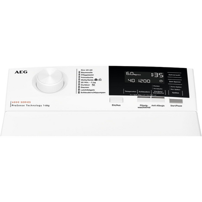 2026 AEG LTR7A71370 Waschmaschine Toplader / Serie 7000 mit ProSteam / ProSteam - Auffrischfunktion / 7,0 kg / Leise / Mengenautomatik / Nachlegefunktion / Wasserstopp / 1300 U/min