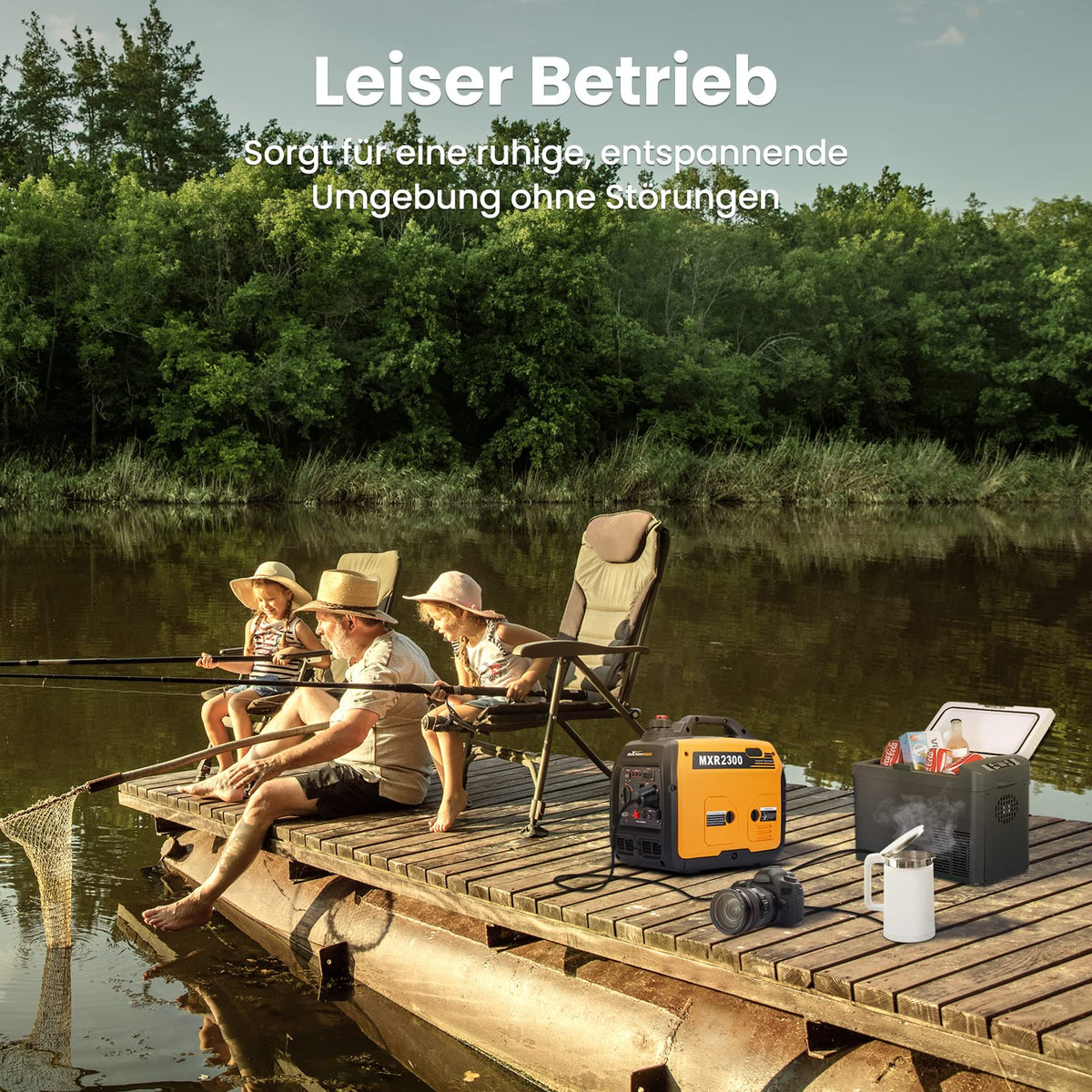 2026 2300W Inverter Stromerzeuger Benzin leise 4 Takt tragbar 18,5kg für Camping Wohnmobil USB 230V Steckdosen