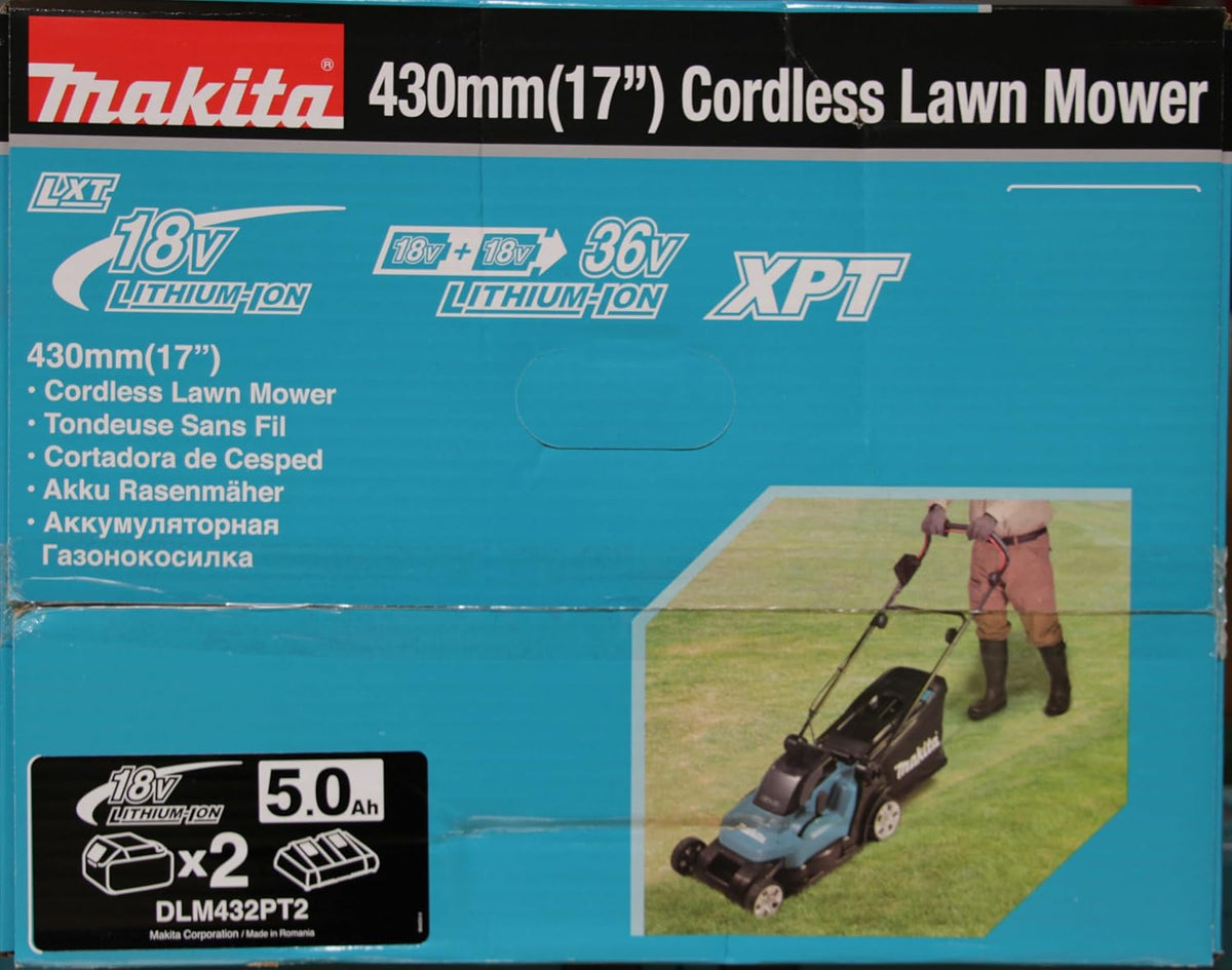 2026 Makita DLM432Z Akku-Rasenmäher 2x18 V (ohne Akku, ohne Ladegerät)