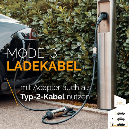 2026 Juice Booster 2 - Mobile Ladestation 22 kW, Schweizer Design, Adapter für alle Steckdosen, Typ 2 Ladekabel, automatische Adaptererkennung, wetterfest & robust