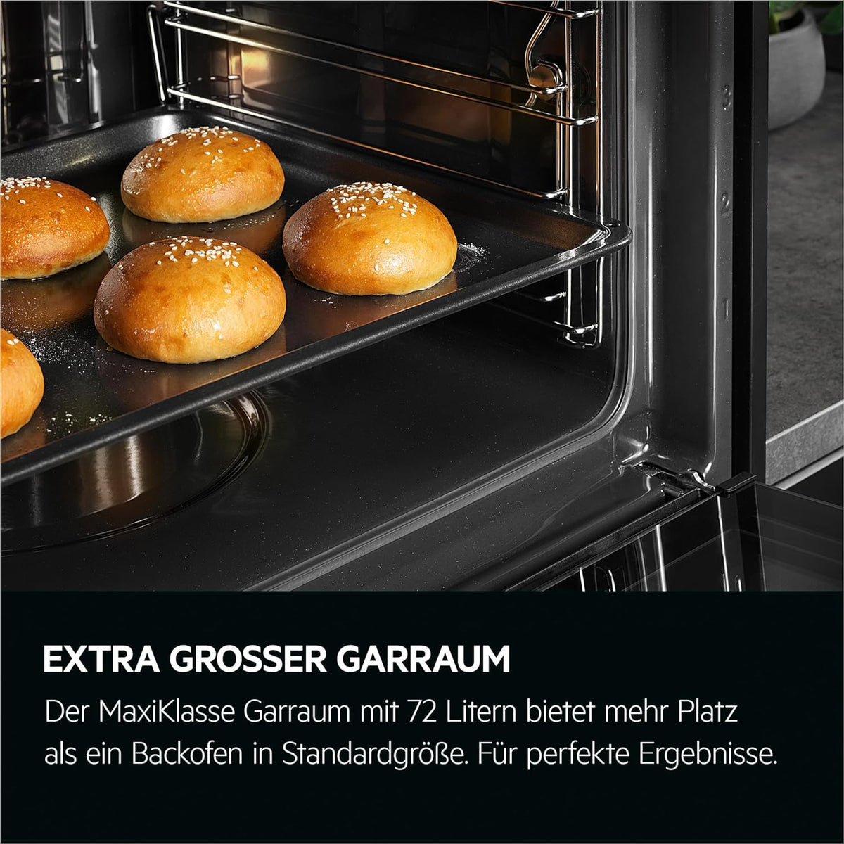 2026 AEG Einbaubackofen – Serie 5 Ringheißluft: Gleichmäßige Garergebnisse auf 3 Ebenen – Pyrolyse Selbstreinigung – 25 Automatikprogramme – LED-Touchdisplay – Schnellaufheizung – Schwarz – BPE53516AB