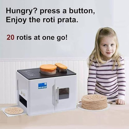 2026 Vollautomatische Roti-Machine - Elektrischer Flachbrot-Broter für Roti, Tortillas, Pfannkuchen - One-Click-Produktion von 20 Stücken auf einmal, 110V