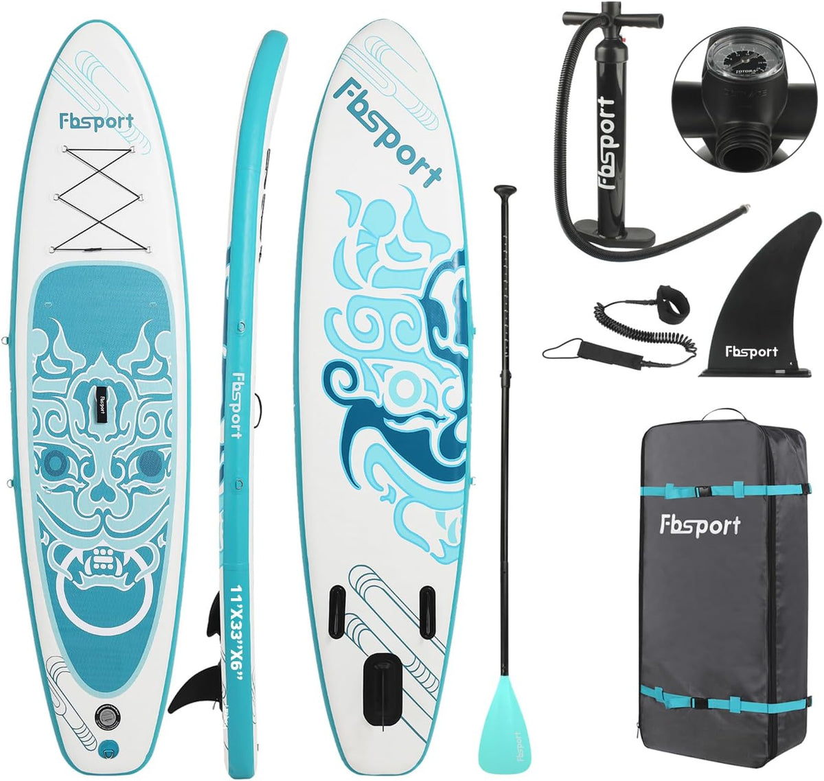 2026 Premium-Stand-Up-Paddle-Board, Yoga-Board mit strapazierfähigem SUP-Zubehör und Tragetasche | Breiter Stand, Surf-Kontrolle, rutschfestes Deck, Leine, Paddel und Pumpe für Jugendliche und Erwachsene
