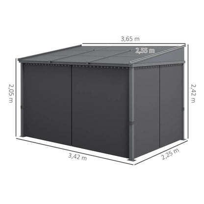 2026 Outsunny Pergola Schiebedach Metallüberdachung