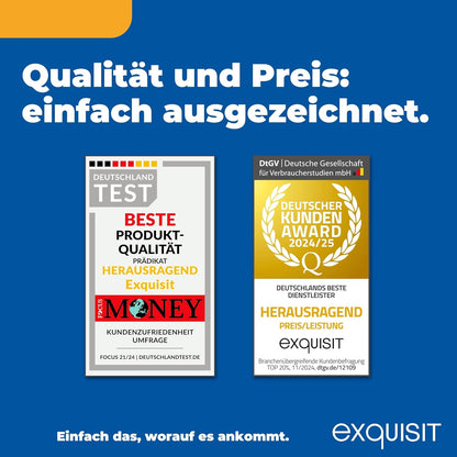 2026 Exquisit Kühlschrank ohne Gefrierfach, Großer Kühlschrank, 5 Ablagen, 242 Liter, Vollraumkühlschrank 143 cm hoch, KS5320-V-H-040E weiss