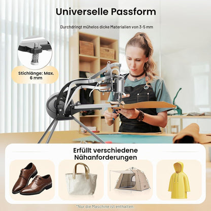 2026 Manuell Leder Nähmaschine Schuh Maschine Ledernähmaschine Einstellba Leder Handmaschine Cobbler Nähmaschine 360° einstellbare Richtung