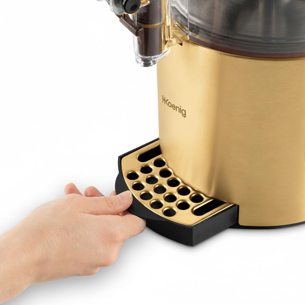 2026 H.Koenig Spender für heiße Schokolade SHK804, Edelstahl, 1200 W, abnehmbarer Behälter mit 3 l, Thermotast, verstellbar, Warmhaltefunktion, Tropfschutz, spülmaschinengeeignet