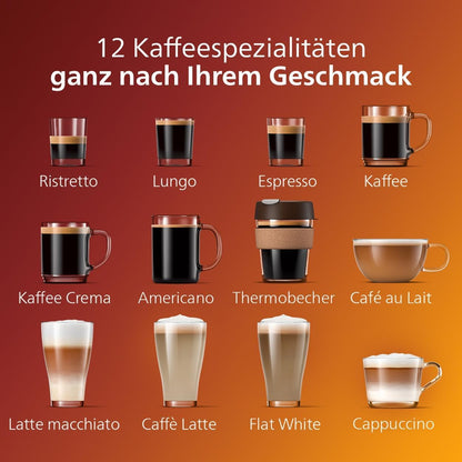 2026 Philips Serie 5400 Kaffeevollautomat - Genießen Sie 12 Getränke, schnell reinigendes LatteGo, intuitives TFT-Display, anpassbare Kaffeeeinstellungen, erstklassiges Küchendesign (EP5441/50)