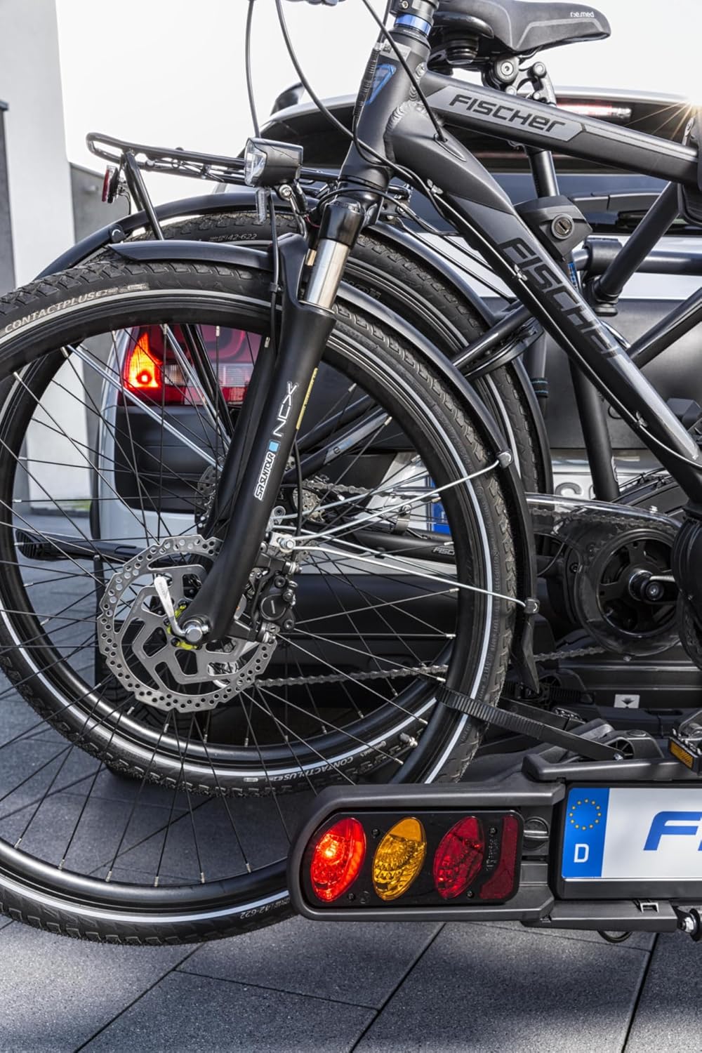 2026 Fischer Kupplungs-Fahrradträger ProlineEvo 2, für 2 Fahrräder bis 60kg Nutzlast, E-Bike geeignet, vormontiert, abschließbar, faltbar