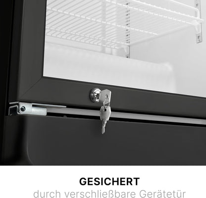 2026 Bomann Kühlschrank mit Glastür | Getränkekühlschrank abschließbar | 6 höhenverstellbare Ablagen | 30kg je Ablage | 347 Liter | Kühlschrank groß | Flaschenkühlschrank m. LED-Licht | KSG 7351 schwarz