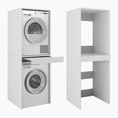 2026 Waschmaschinenschrank Hochschrank Badschrank für Waschmaschine und Trockner 187x65x66 cm Weiß 66 cm breit