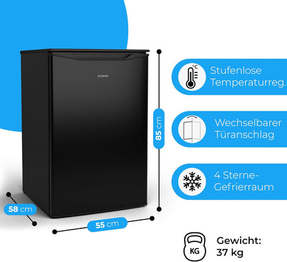 2026 Bomann Gefrierschrank 87L | Gefrierschrank klein mit Temperaturbereich ≤ -18°C | 3 Schubladen | Tiefkühlschrank mit wechselbarem Türanschlag | Freezer Tiefkühlschrank klein GS 7253 weiß