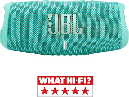 2026 JBL Charge 5 Bluetooth-Lautsprecher in Schwarz – Wasserfeste, portable Boombox mit integrierter Powerbank – Eine Akku-Ladung für bis zu 20 Stunden kabellosen Musikgenuss
