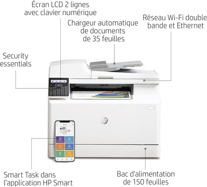 2026 HP Color LaserJet Pro MFP 3302fdwg Multifunktions-Farblaserdrucker, Fax, Automatischer beidseitiger Druck, Touchscreen, Wi-Fi, Ethernet, USB, HP Wolf Pro Security
