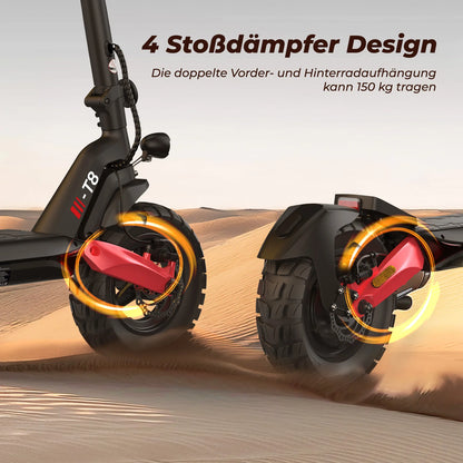 2026 T8 Offroad-E-Scooter Mit Straßenzulassung 1200W Motor 100KM Reichweite (ABE,eKFV)
