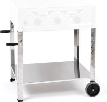 2026 Gasgrill-Kombibräter 11kW 3-flammiger Edelstahl-Brenner fahrbar mit Grillrost und Stahlpfanne Gastrobräter Profigrill Verein