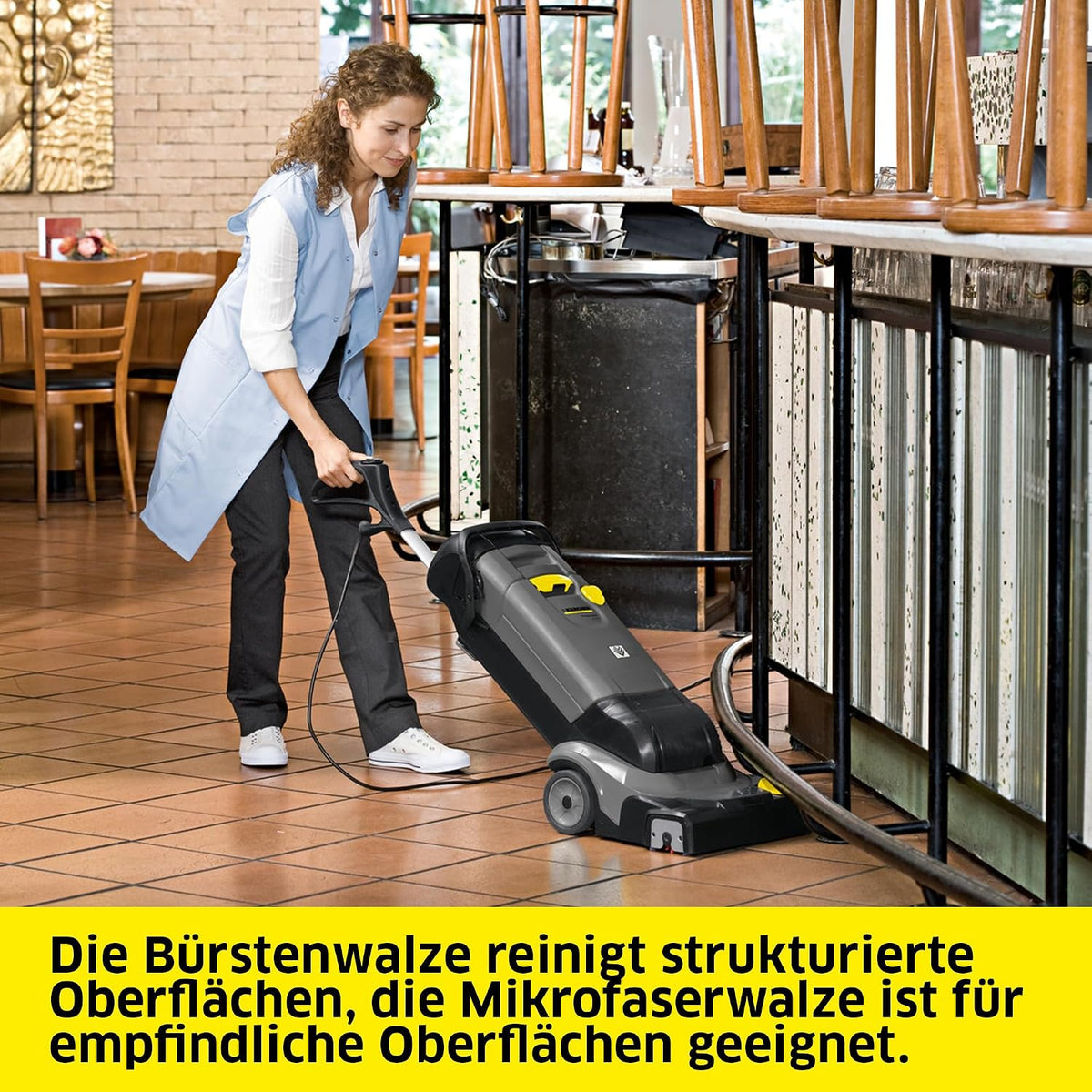 2026 KÄRCHER Scheuersaugmaschine BR 30/4 C Ep ADV, Leistung: 820 W, Flächenleistung: max. 200 m², Netzbetrieb, 2-Tank-System, Arbeitsbreite: 300 mm, Handabsaugung, Walzenbürste, Mikrofaserwalze