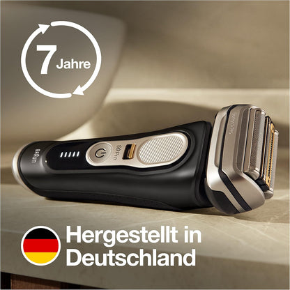 2026 Braun Series 9 Pro Premium Rasierer Herren mit 4+1 Scherkopf, Elektrorasierer & ProLift Trimmer, PowerCase, 5-in-1 Reinigungsstation, 60 Min Laufzeit, Made in Germany, 9477cc, silber