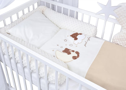 2026 Baby Delux Babybett Komplett Set Hausbett 60x120 cm weiß Schublade Rausfallschutz Kinderbett Matratze Bettwäsche Deko Set (Prince Stars)