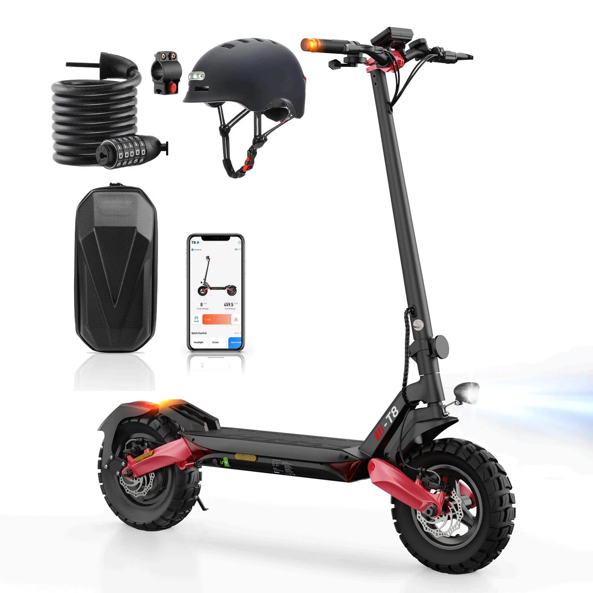 2026 T8 Offroad-E-Scooter Mit Straßenzulassung 1200W Motor 100KM Reichweite (ABE,eKFV)