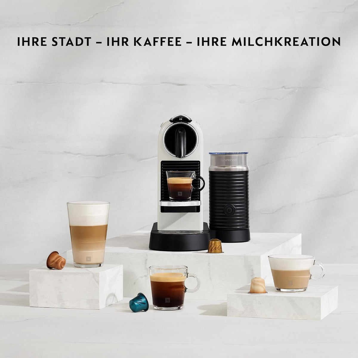 2026 Nespresso De'Longhi EN267.BAE Citiz Kaffeemaschine mit Milchaufschäumer, Energiesparfunktion, 1710W, 1 Liter, 37.2 x 21.8 x 27.7 cm, Schwarz