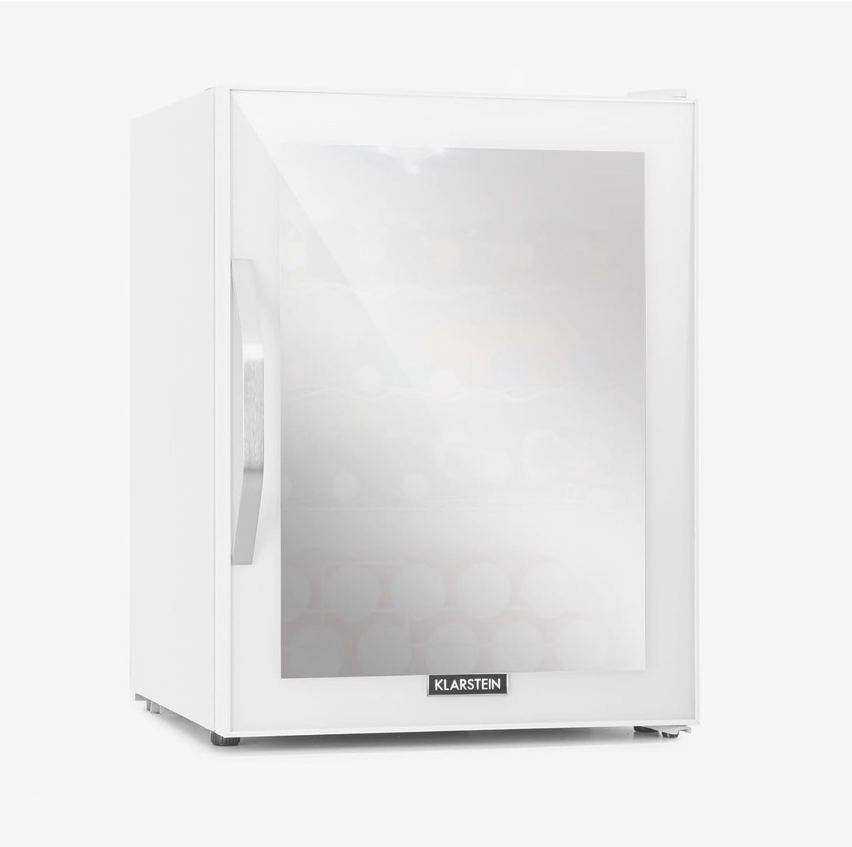 2026 Klarstein Mini Kühlschrank mit Glastür für Zimmer, Getrnkekühlschrank mit Verstellbaren Ablagen, Kleiner 80 Liter, Indoor/Outdoor Kühlschrank Leise