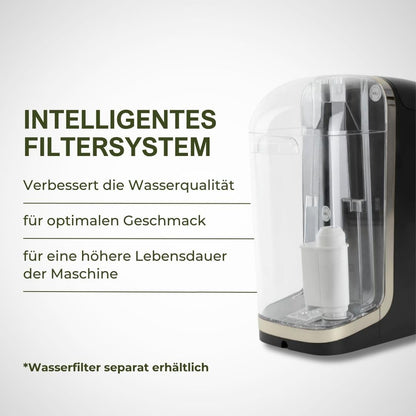 2026 BRU Teeautomat für losen Tee, Kräuter & Teebeutel – Heißwasserspender & Teemaschine in einem, ohne Kapseln, filtriertes Wasser auf Knopfdruck, automatisches Reinigungssystem